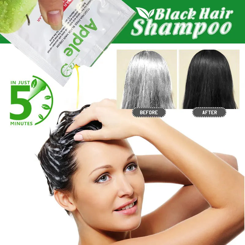 Ammonia Free Black Coloring Shampoo Dye Apple Hair Color Cream